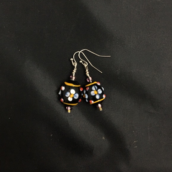 Handmade Glass Bead Earrings - Picture 6 of 6